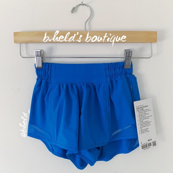 lululemon athletica Pants - lululemon Hotty Hot Low-Rise Lined Short 2.5" in Poolside Blue Size 0 New NWT